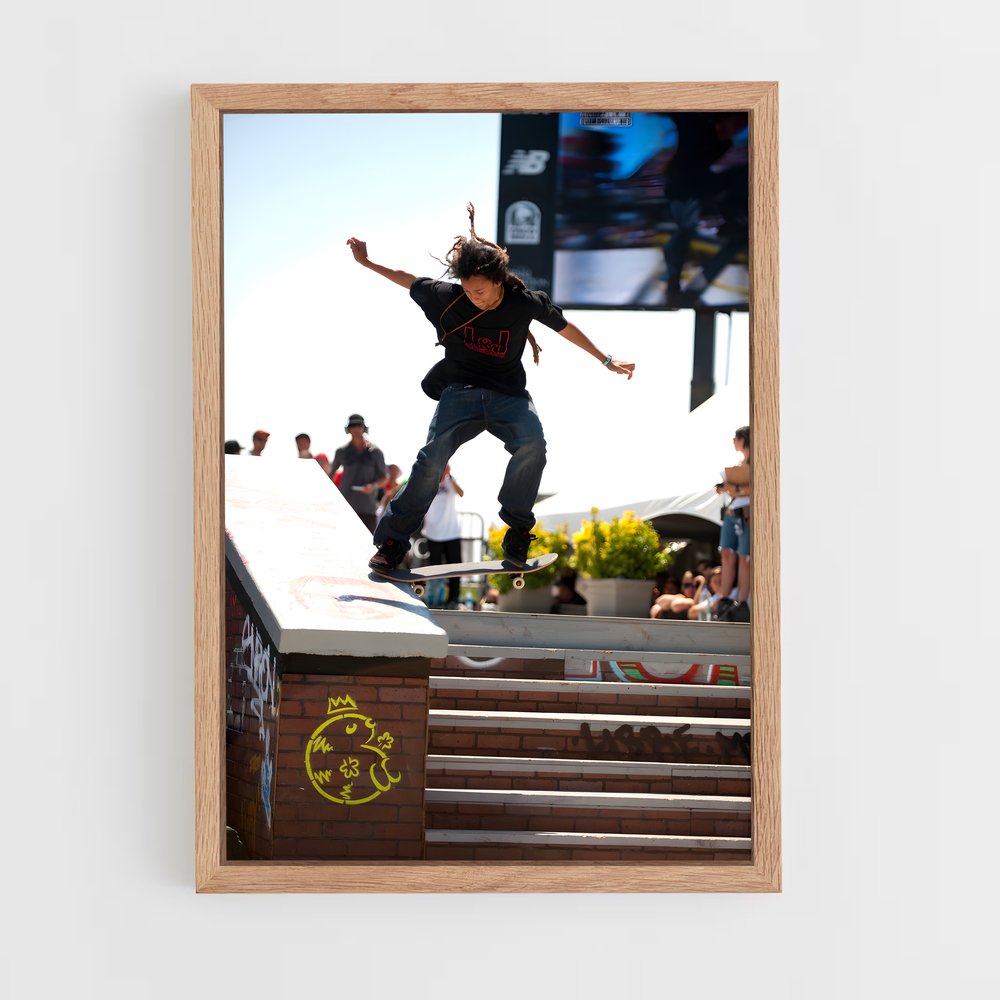 Poster Nyjah de huston – affiche Skateboard (vue 4)